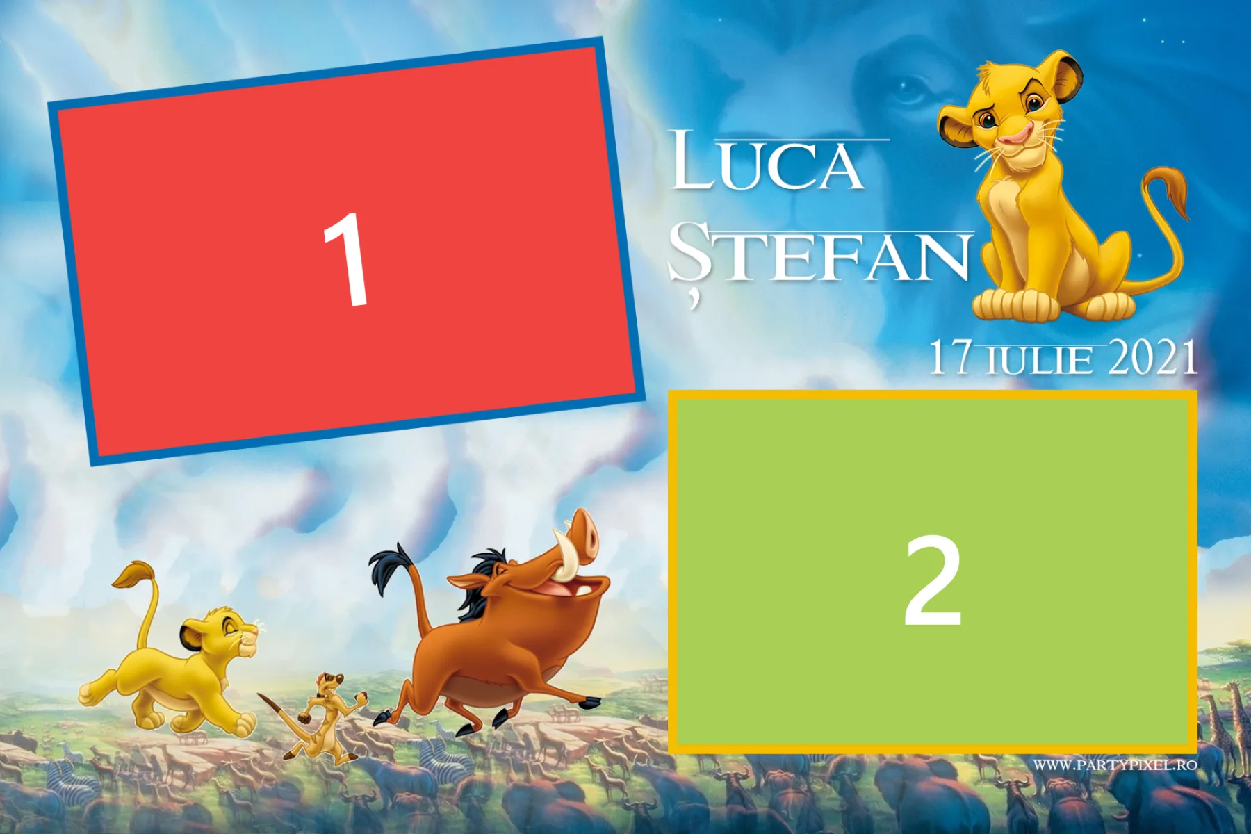 Template Botez, Lion King Partypixel, template cabina foto București