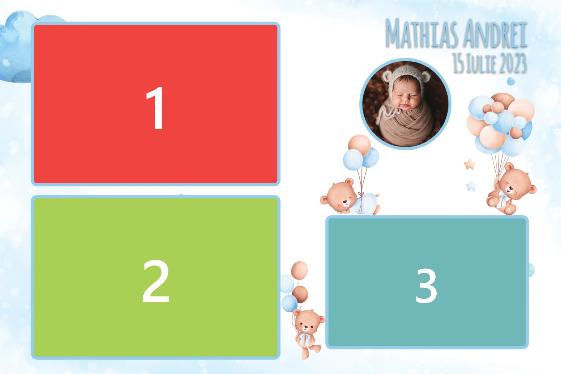 Template Botez, Matias andrei, template cabina foto București