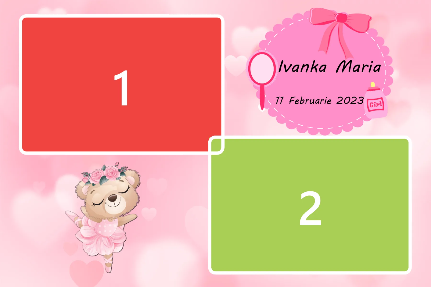 Template Botez, Varianta ivanka maria, template cabina foto București