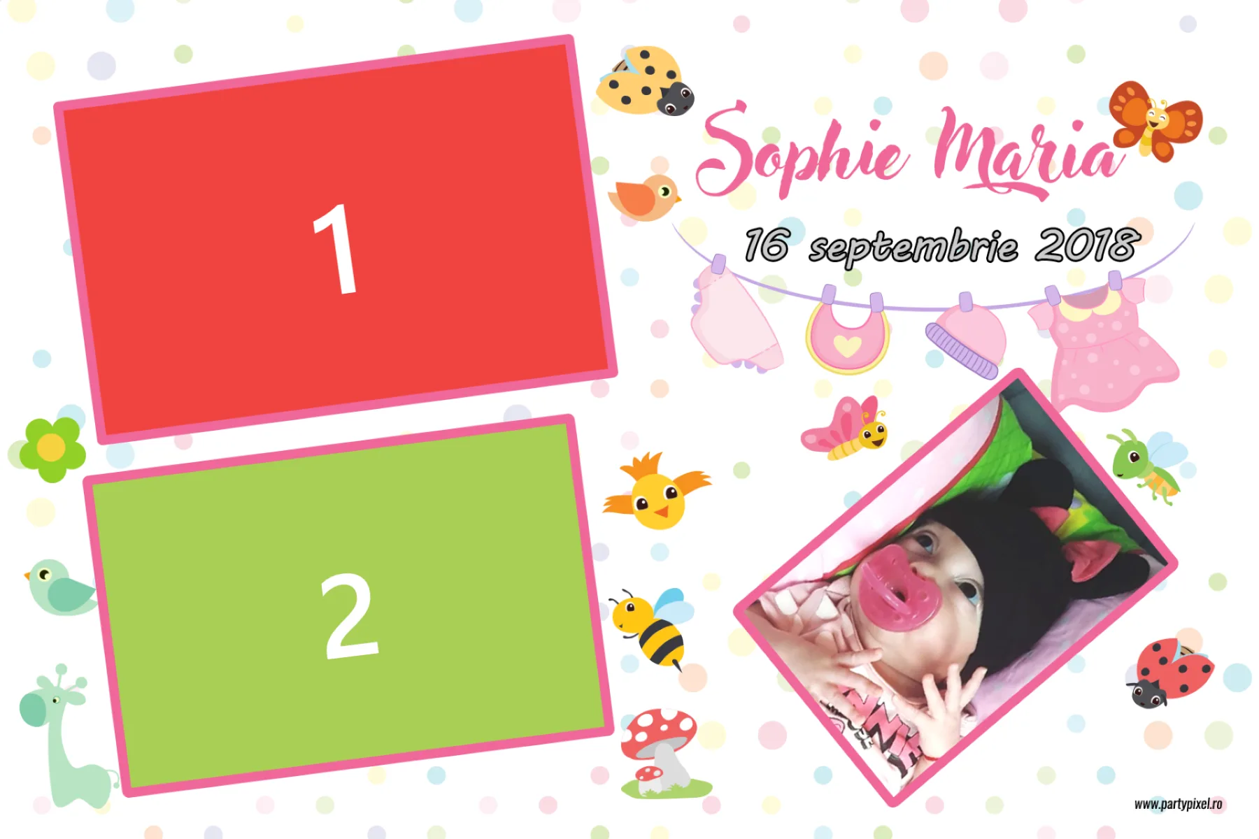 Template Botez, Botez  Sophia Maria, template cabina foto București