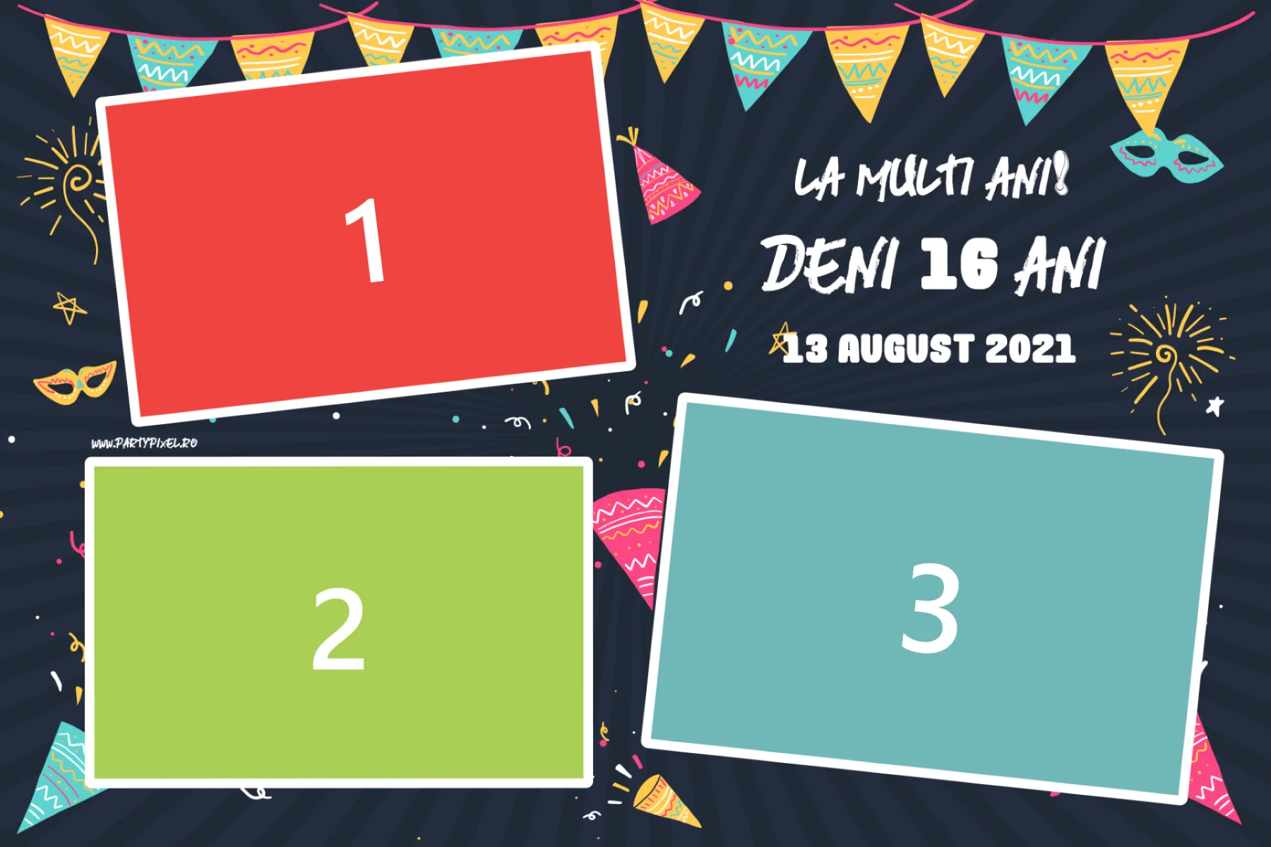 Template Aniversare, Party 16 Ani, template cabina foto București