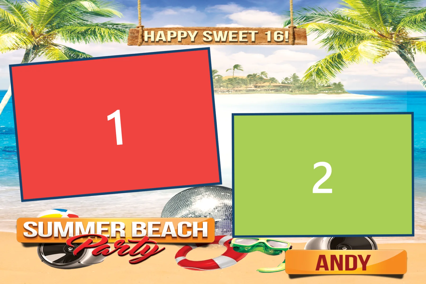 Template Aniversare, Pool Party Partypixel, template cabina foto București