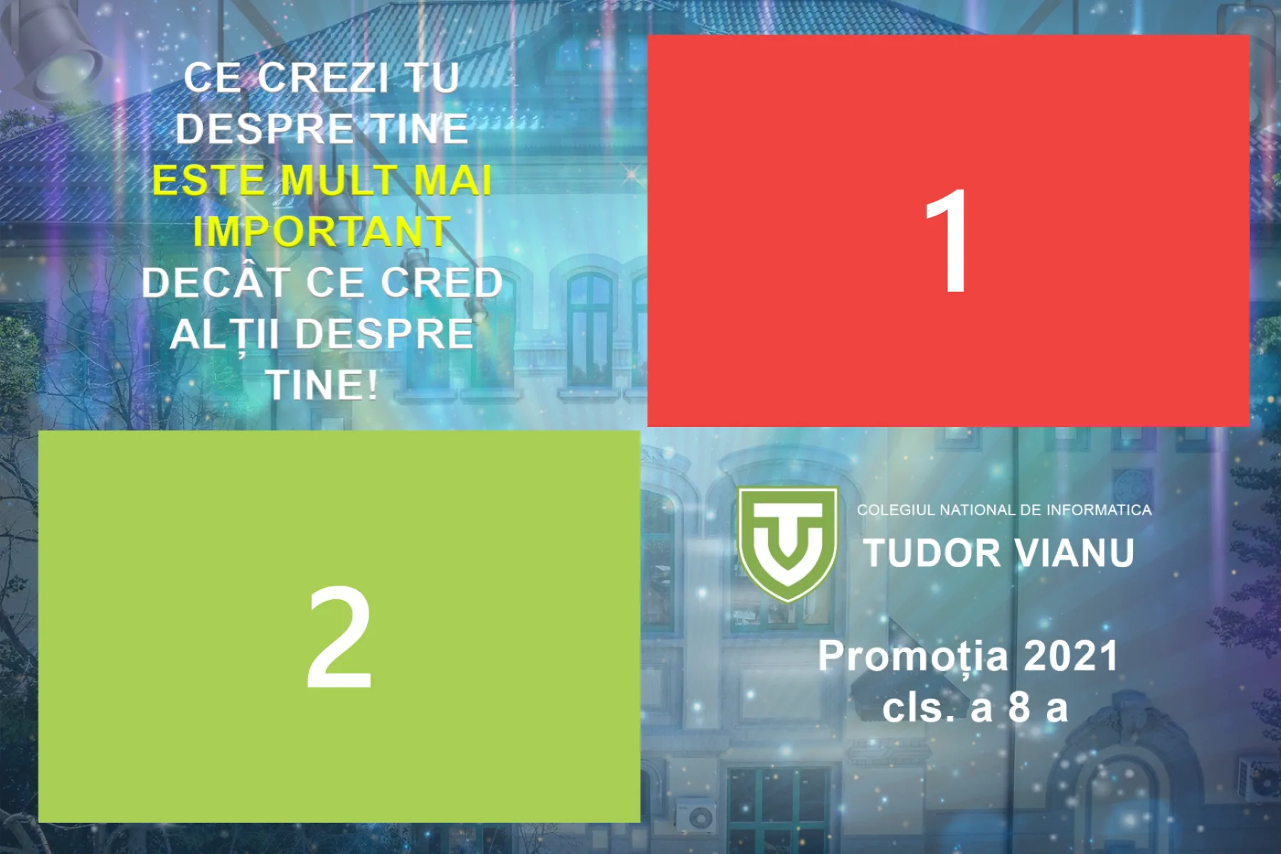 Template, Tudor Vianu Final Promotie, template cabina foto București